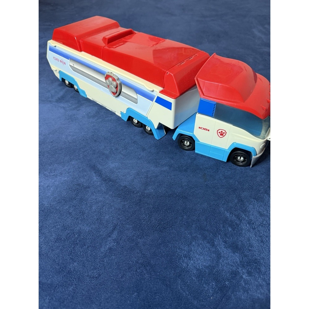 Paw Patrol Vehicle Transporter Truck Carrier Playset Red/White/Blue MPN 08